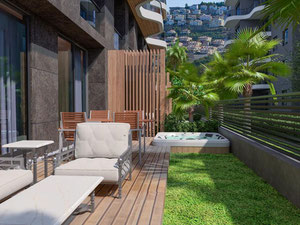 公寓 1 卧室 40 平方米，位于土耳其阿拉尼亚 — 来自开发商和业主的房地产搜索引擎 GEOLN.COM. 照片 3