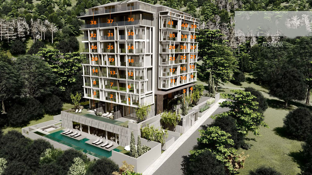 公寓 1 卧室 48 平方米，位于土耳其阿拉尼亚 — 来自开发商和业主的房地产搜索引擎 GEOLN.COM. 照片 1