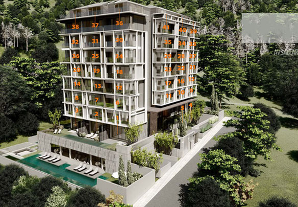 Апартаменти 1 спальня 48 м² в Аланьї, Туреччина