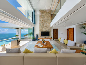 მოდერნული 4 საძინებელი აუზის ვილა პანორამული ოკეანის ხედით ჩავენგში — უძრავი ქონების ყიდვა და მფლო ბელებისგან GEOLN.COM. ფოტო 21