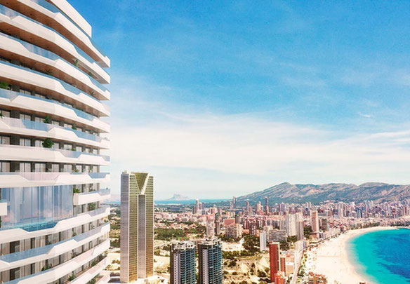 Apartament 2 sypialnie 80 m² w Benidorm, Hiszpania