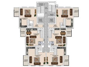公寓 1 卧室 93 平方米，位于土耳其阿拉尼亚 — 来自开发商和业主的房地产搜索引擎 GEOLN.COM. 照片 27