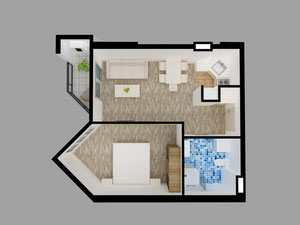 带独立卧室的公寓 — 来自开发商和业主的房地产搜索引擎 GEOLN.COM. 照片 11