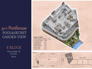 2 卧室公寓 37 平方米，位于土耳其阿拉尼亚 — 来自开发商和业主的房地产搜索引擎 GEOLN.COM. 照片 25