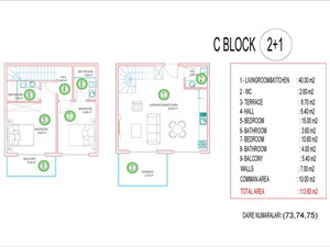 公寓 55 平方米，位于土耳其阿拉尼亚 — 来自开发商和业主的房地产搜索引擎 GEOLN.COM. 照片 47