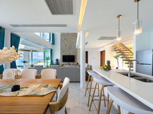 მოდერნული 4 საძინებელი აუზის ვილა პანორამული ოკეანის ხედით ჩავენგში — უძრავი ქონების ყიდვა და მფლო ბელებისგან GEOLN.COM. ფოტო 33