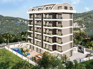 公寓 1 卧室 44 平方米，位于土耳其阿拉尼亚 — 来自开发商和业主的房地产搜索引擎 GEOLN.COM. 照片 2