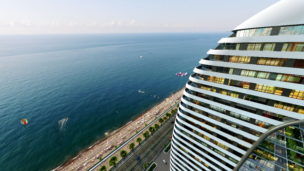2 room apartment for sale in Courtyard Marriott Batumi — Find off-plan property or real estate resale directly from developers and owners GEOLN.COM. Photo 1