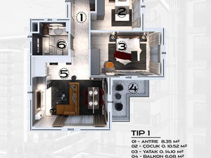 公寓 2 卧室 71 平方米，位于土耳其阿拉尼亚 — 来自开发商和业主的房地产搜索引擎 GEOLN.COM. 照片 40