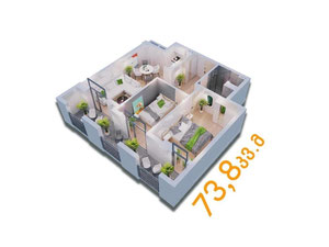 Zu verkaufen Wohnung in Dighomi — Immobilien-Suchservice von Bauträgern und Eigentümern GEOLN.COM. Foto 3