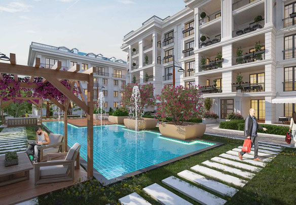 土耳其。伊斯坦布尔。新住宅综合体 HILAL HILL，公寓 212平方米