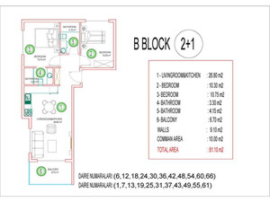 公寓 55 平方米，位于土耳其阿拉尼亚 — 来自开发商和业主的房地产搜索引擎 GEOLN.COM. 照片 56