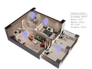 出售位于克尔查尼的公寓 — 来自开发商和业主的房地产搜索引擎 GEOLN.COM. 照片 3