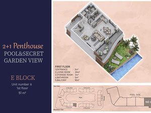 2 卧室公寓 37 平方米，位于土耳其阿拉尼亚 — 来自开发商和业主的房地产搜索引擎 GEOLN.COM. 照片 18