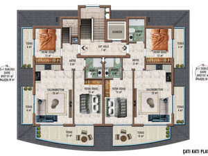 公寓 1 卧室 175 平方米，位于土耳其阿拉尼亚 — 来自开发商和业主的房地产搜索引擎 GEOLN.COM. 照片 24