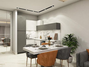 Daire 1 yatak odalı 55 m² Alanya, Türkiye — Sahiplerden yada inşaatcilardan mülkiyet arama GEOLN.COM. Fotoğraf 11