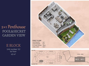 2 卧室公寓 37 平方米，位于土耳其阿拉尼亚 — 来自开发商和业主的房地产搜索引擎 GEOLN.COM. 照片 21