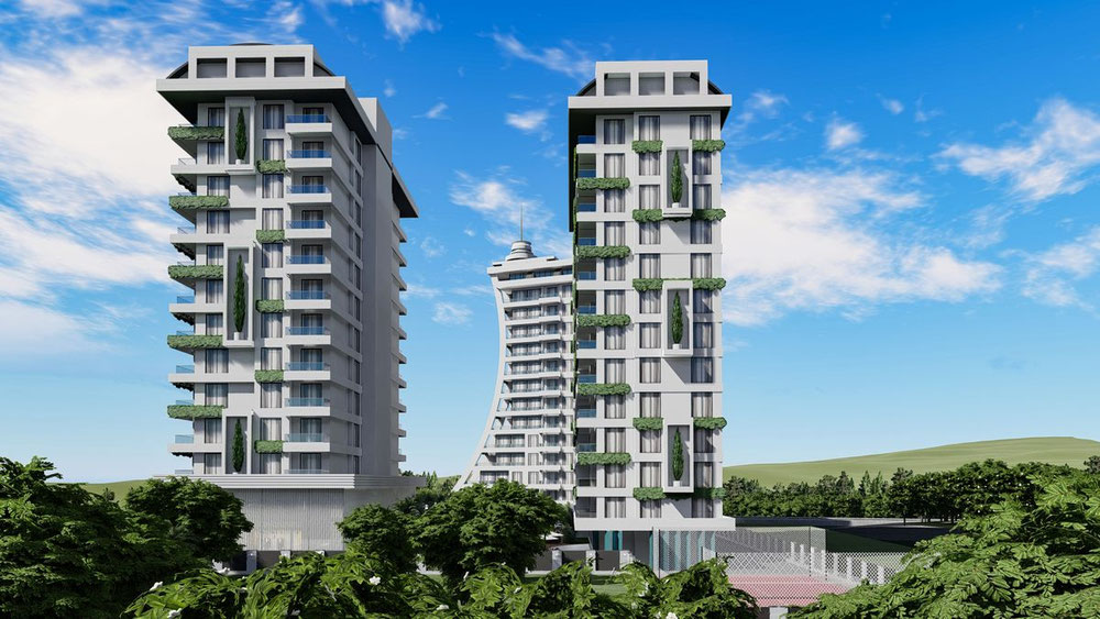 公寓 55 平方米，位于土耳其阿拉尼亚 — 来自开发商和业主的房地产搜索引擎 GEOLN.COM. 照片 1