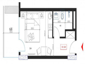 Марина Клуб, Студія під ключ з балконом та доступом до моря — Пошуковик нерухомості від забудовників і власників GEOLN.COM. Фото 3