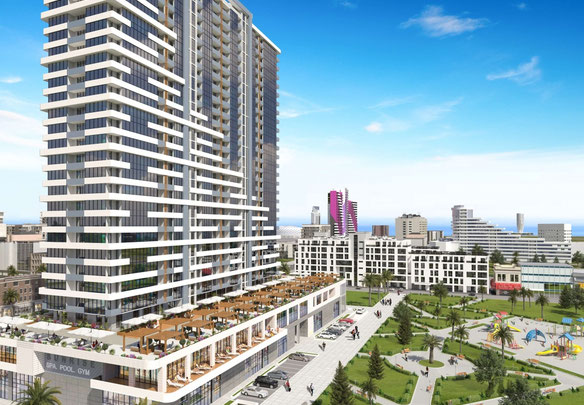 ბინა თეთრი კარკასი მზის ამოსვლაში