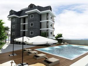 公寓 1 卧室 55 平方米，位于土耳其阿拉尼亚 — 来自开发商和业主的房地产搜索引擎 GEOLN.COM. 照片 3