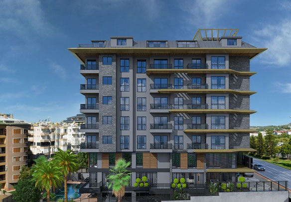 Апартаменти 1 спальня 45 м² в Аланьї, Туреччина