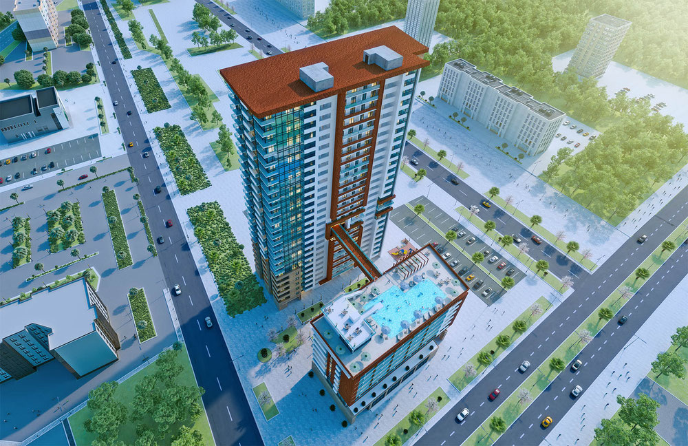 Real estate in Alpha Heights Tower — look at the real estate search engine GEOLN.COM. Photo 1