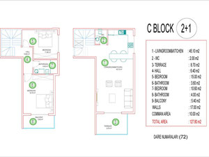 公寓 55 平方米，位于土耳其阿拉尼亚 — 来自开发商和业主的房地产搜索引擎 GEOLN.COM. 照片 46