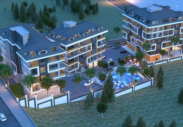 Mieszkanie 2 pokojowe 103 m² w Alanya, Turcja