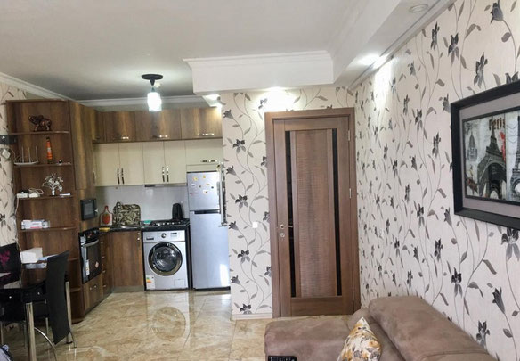 شقة غرفتين نوم في عيساني. شقة غير مكلفة في تبليسي ، ايساني