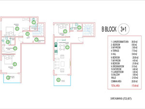 公寓 55 平方米，位于土耳其阿拉尼亚 — 来自开发商和业主的房地产搜索引擎 GEOLN.COM. 照片 55