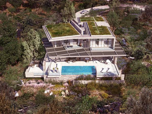 ვილა მთაში, გარეუბანში, ზღვასთან თურქეთში, ბოდრუმში — უძრავი ქონების ყიდვა და მფლო ბელებისგან GEOLN.COM. ფოტო 11